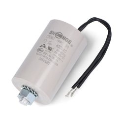 Motorový kondenzátor 10uF / 450V 35x58mm s vodiči