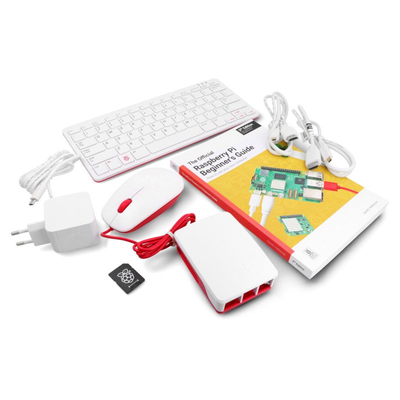 Oficiální set Desktop Kit s pouzdrem, červenobílou klávesnicí a