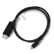 KABEL USB-C(M)-HDMI(M) 1M 4K 60HZ CZARNY LANBERG