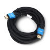 Kabel HDMI 2.0 - černý opletený - 3m - Lanberg CA-HDMI-20CU-0030-BL