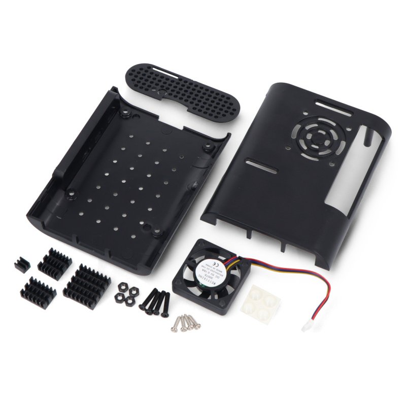 ABS case + fan + heatsink for Raspberry Pi 5