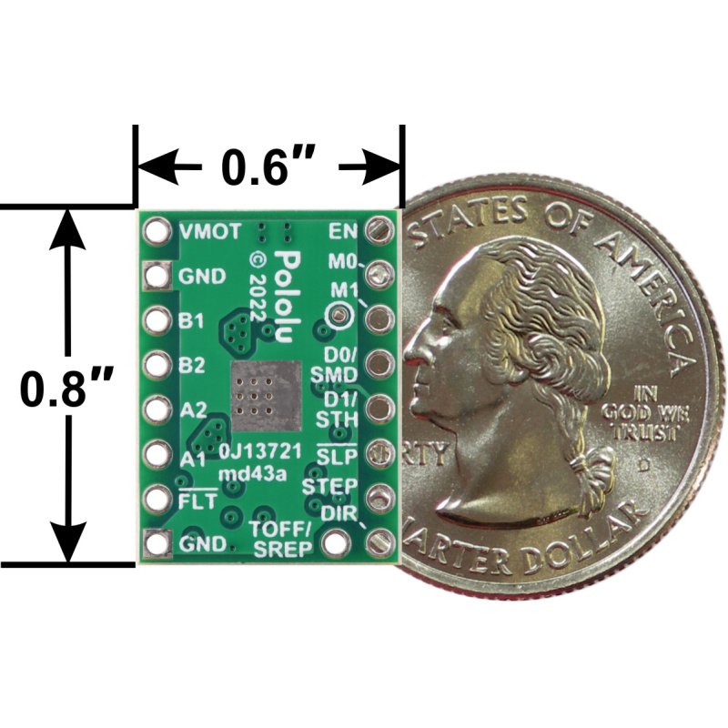 DRV8434 Stepper Motor Driver Carrier (Header Pins Soldered)