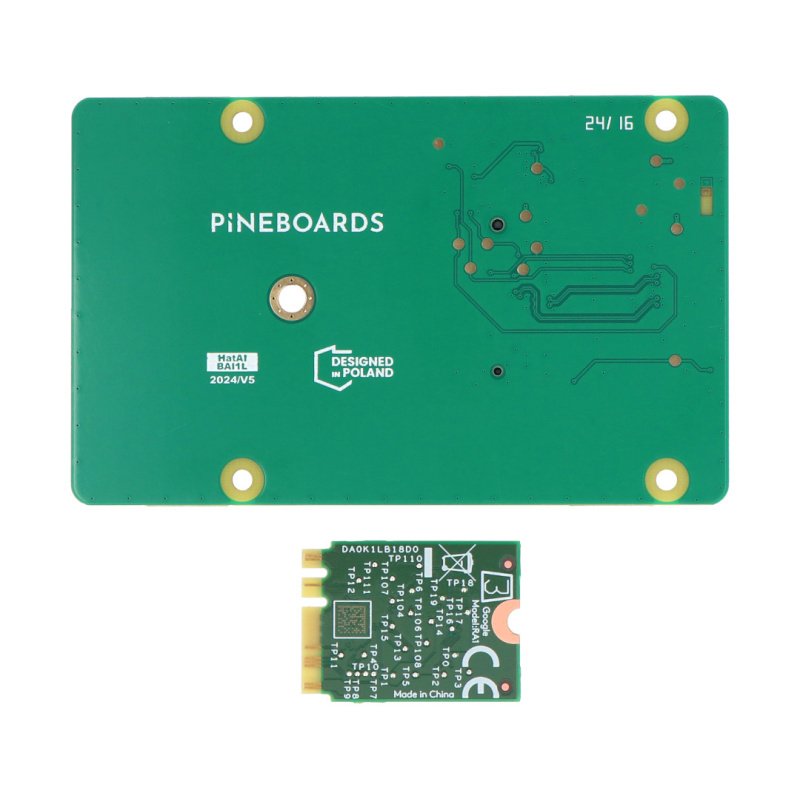 Pineboards Hat AI! - Coral TPU PCIe M.2 E-key adaptér pro