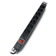 LISTWA ZASILAJĄCA RACK PDU 19" LANBERG 1U 16A 7X 230V PL 2M