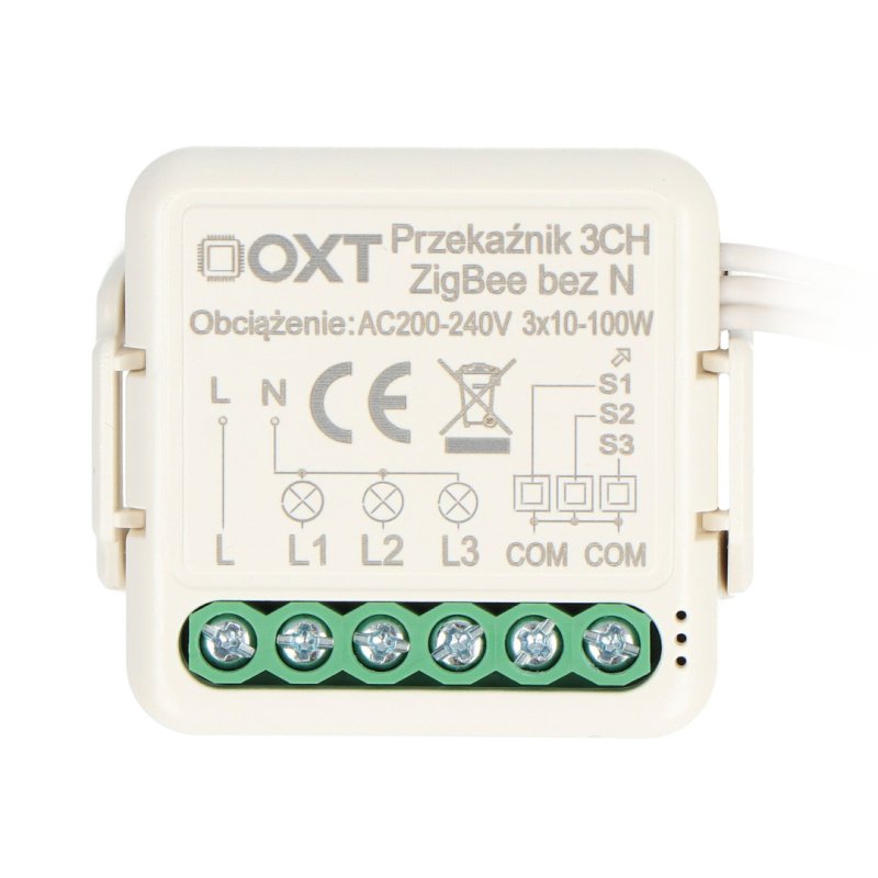 Moduł OXT mini przekaźnik 3 obw. bez N ZigBee TUYA