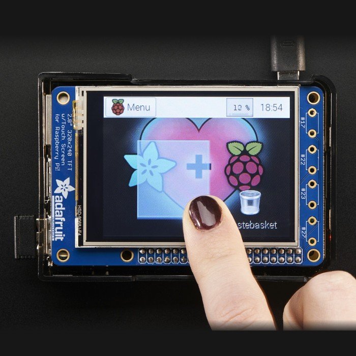 PiTFT Plus MiniKit - 2,8 "320x240 odporový dotykový displej pro Raspberry Pi 2 / A + / B +