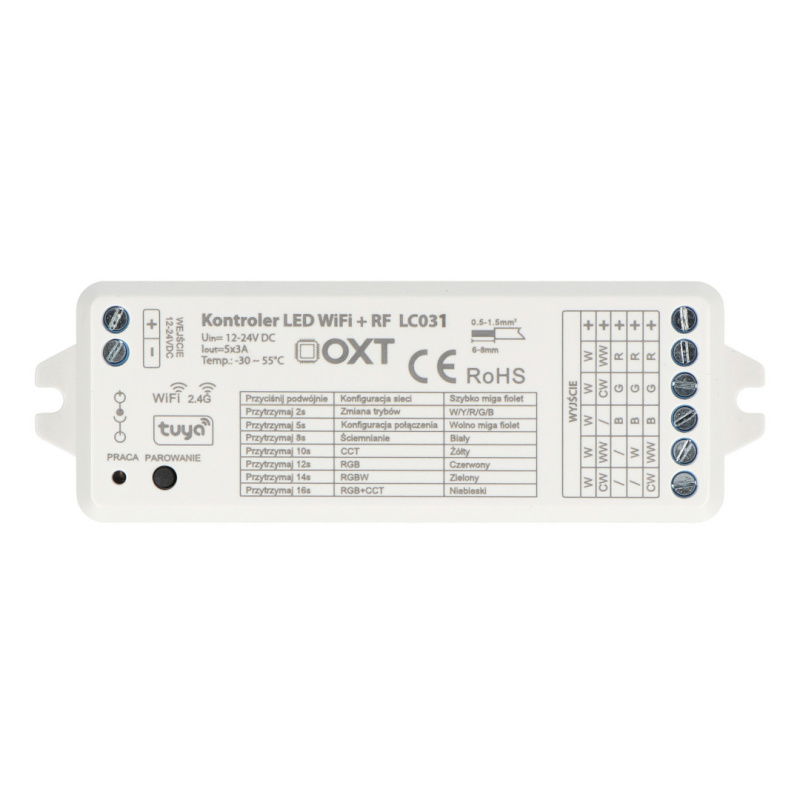 OXT Kontroler LED ZigBee + RF RGBW+CCT SD HUE TUYA