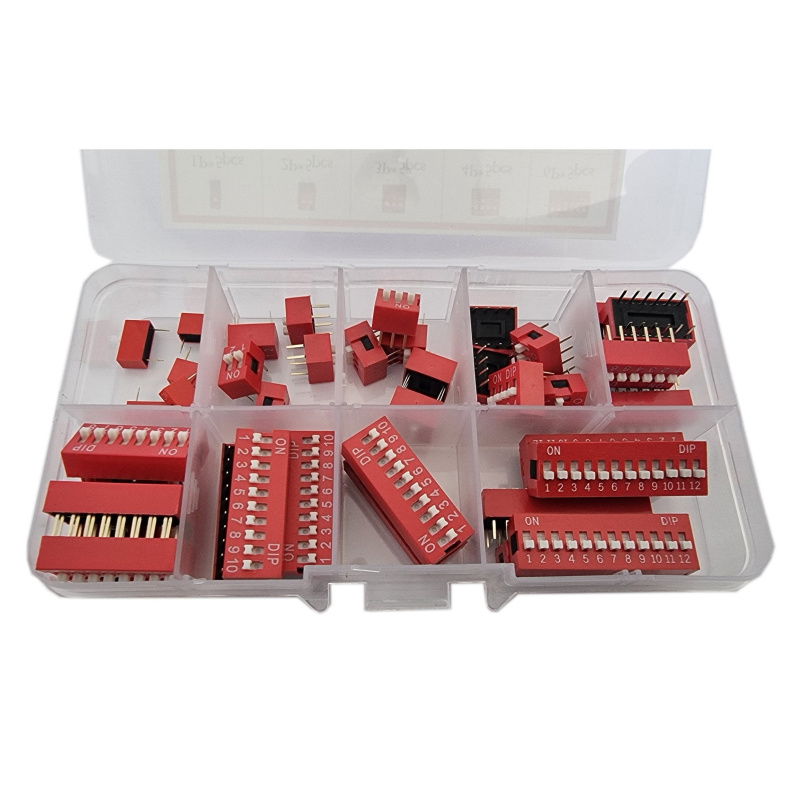 ZESTAW 40SZT PRZEŁĄCZNIKÓW DIP SWITCH 1-12PIN