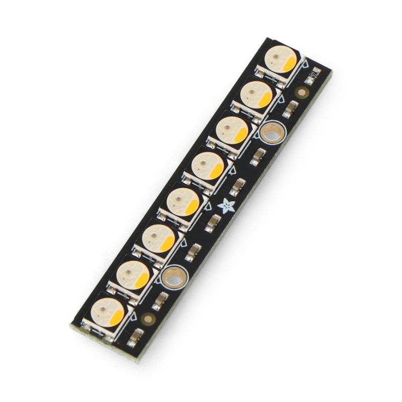 NeoPixel Stick - LED pásek 8 x RGBW 5050 - teplá bílá -