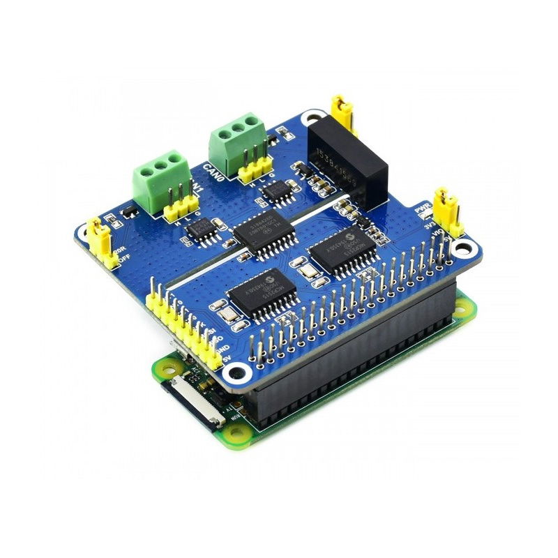 2-Channel Isolated CAN Expansion HAT for Raspberry Pi, Dual