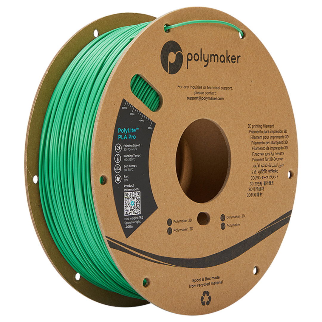 Filament Polymaker PolyLite PLA PRO Green 1,75mm 1kg