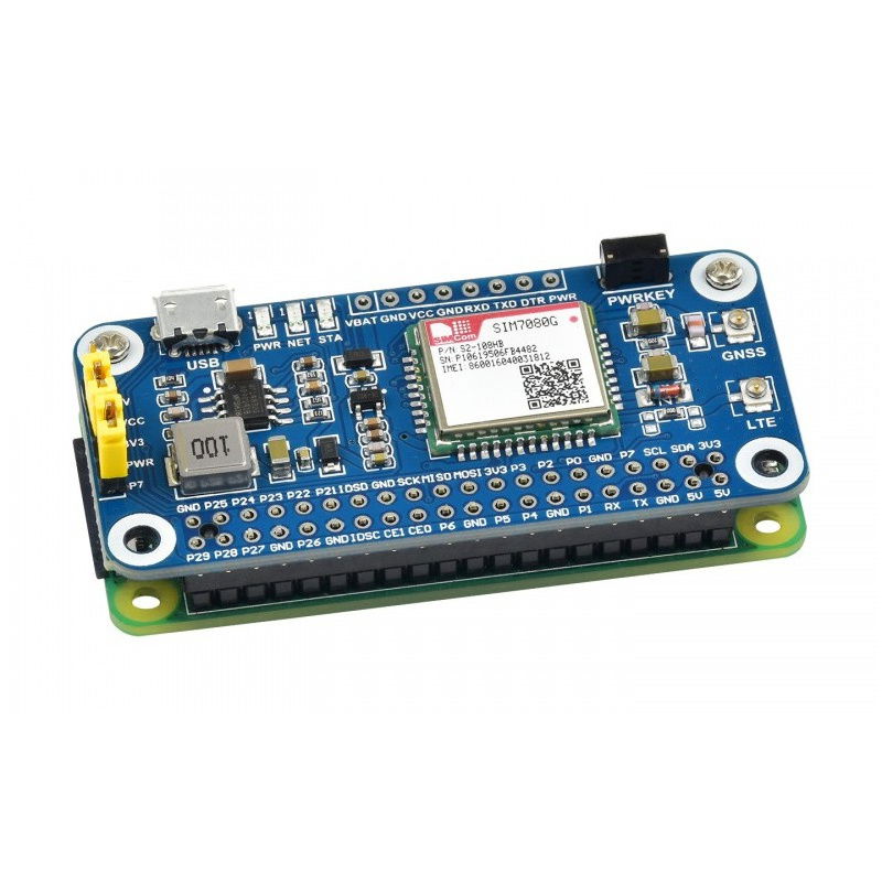 NB-IoT / Cat-M(eMTC) / GNSS HAT for Raspberry Pi, Globally