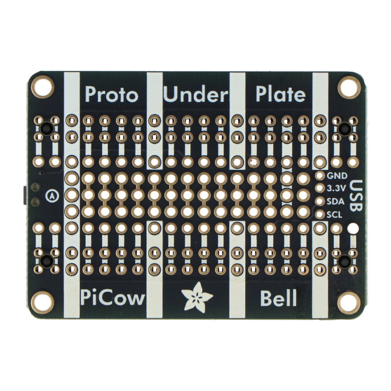 Adafruit Proto Under Plate PiCowBell for Pico - Reset Button &