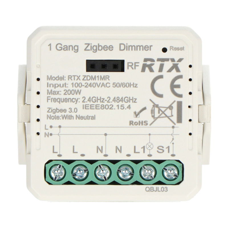 Regulátor osvětlení RTX ZDM1MR ZigBee Tuya ZIG-DM