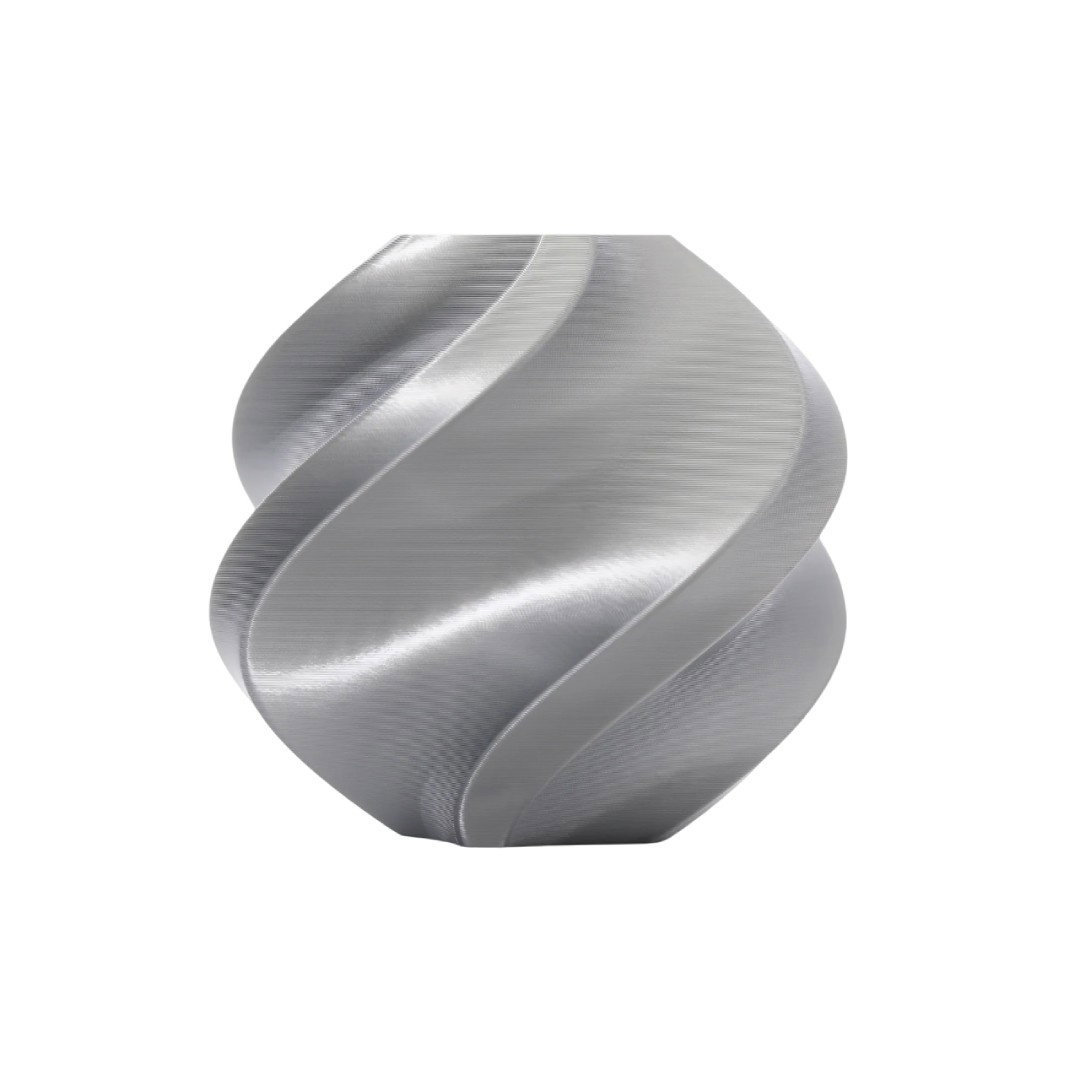 Bambu Lab PLA Silk+ Filament 1,75 mm 1 kg - s opakovaně použitelnou cívkou - Stříbrná