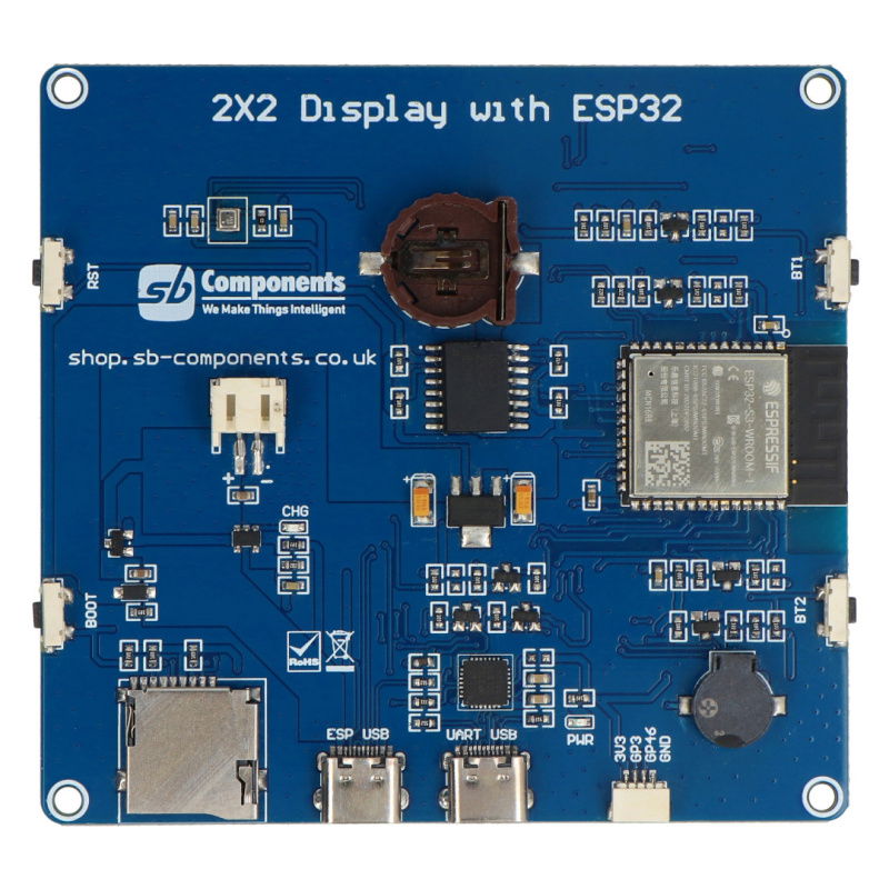 2x2 Display Board Powered with ESP32 S3 WROOM-1 (okrągłe