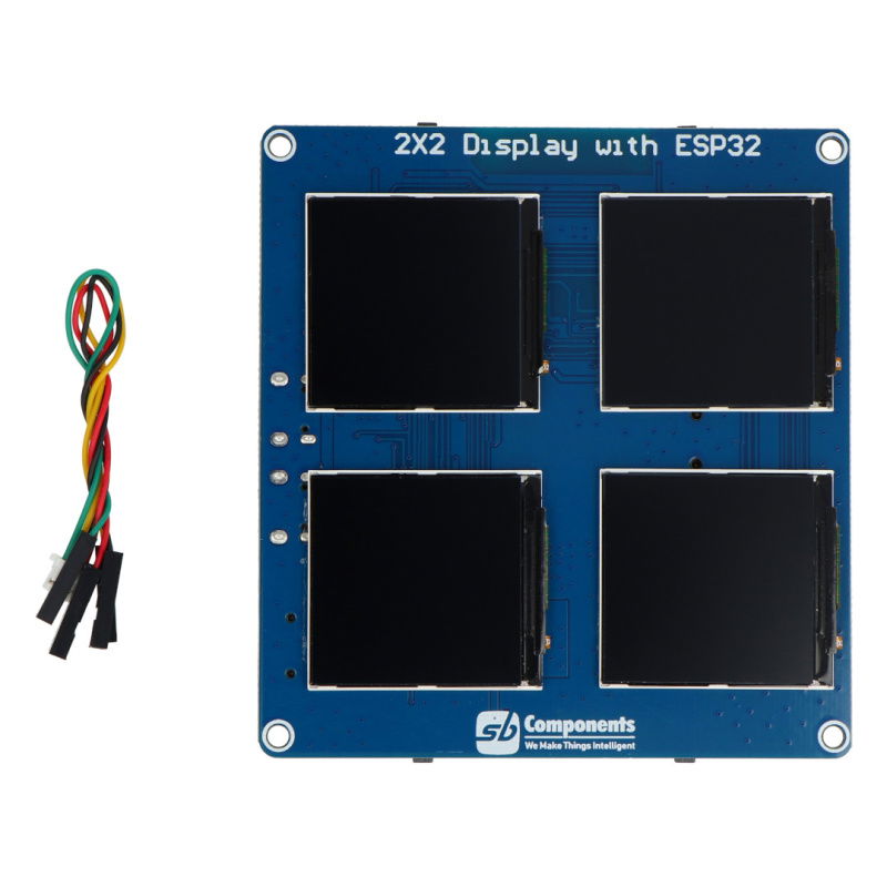 2x2 Display Board Powered with ESP32 S3 WROOM-1 (kwadratowe