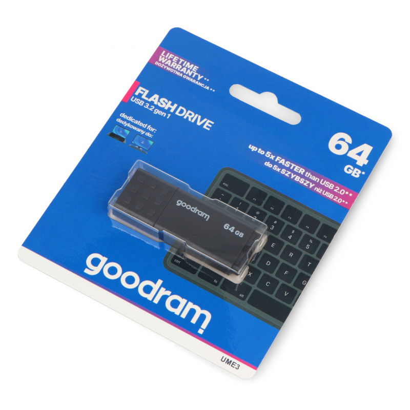 GoodRam Flash Drive - USB 3.2 Pendrive - UME3 černý 64 GB