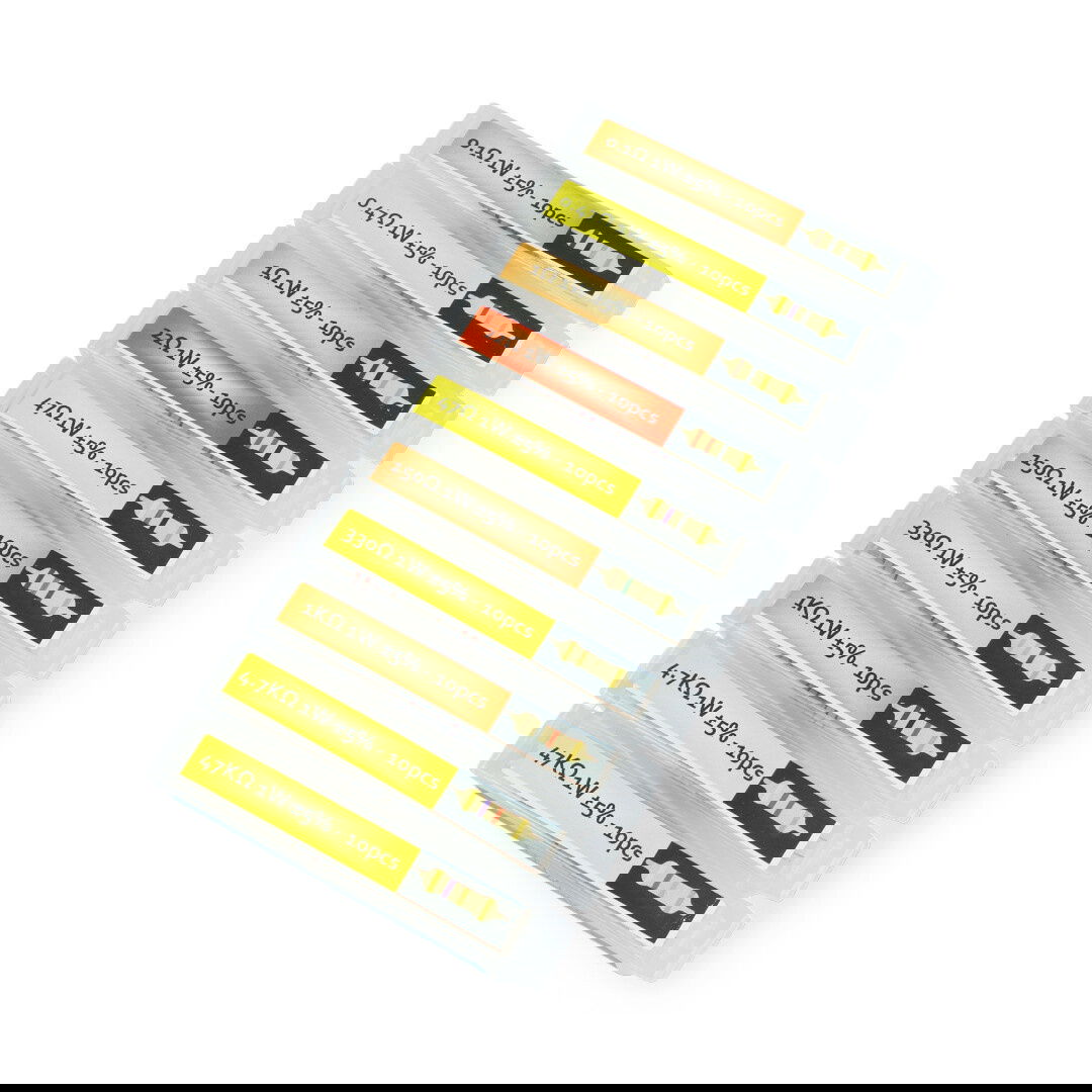 Sada rezistorů CF THT 1W - 100ks.