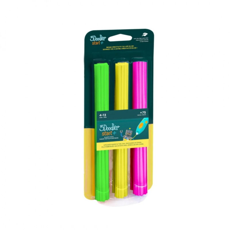 Filament 3Doodler Start, Eko, 2.5mm, 75 sztuk, Neon Glow
