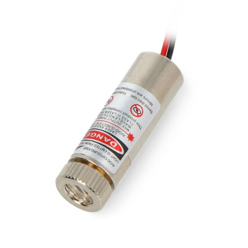 Laserová dioda 5mW červená 650nm 5V - křížová