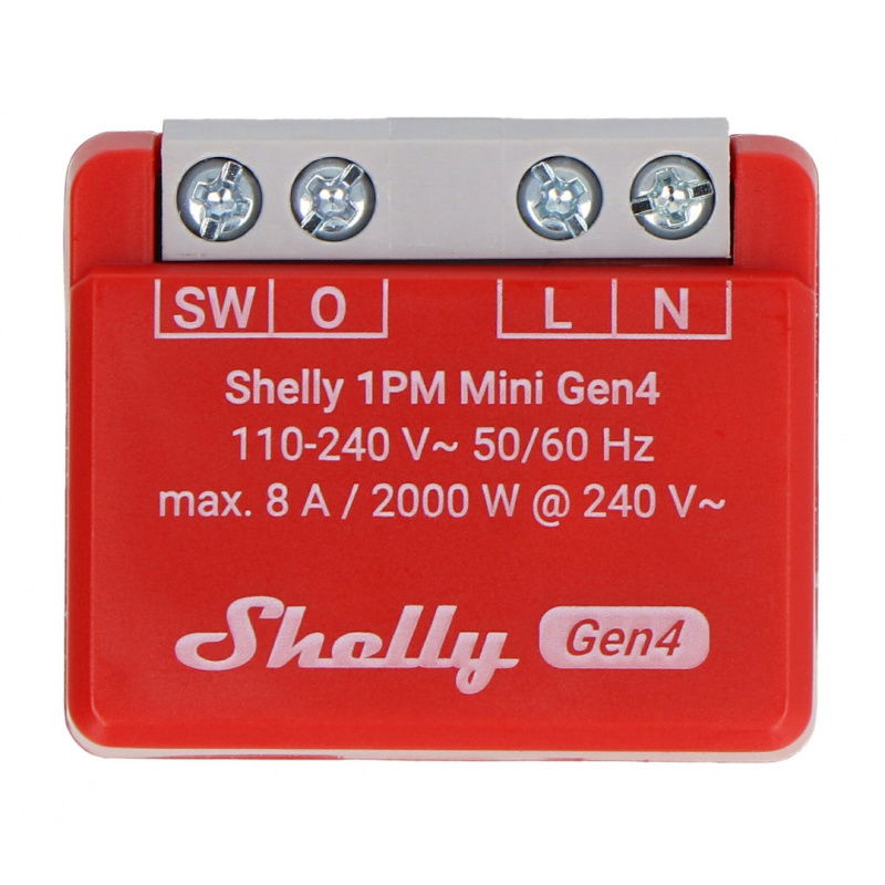 Shelly 1 PM Mini Gen4 - przekaźnik 240V/8A