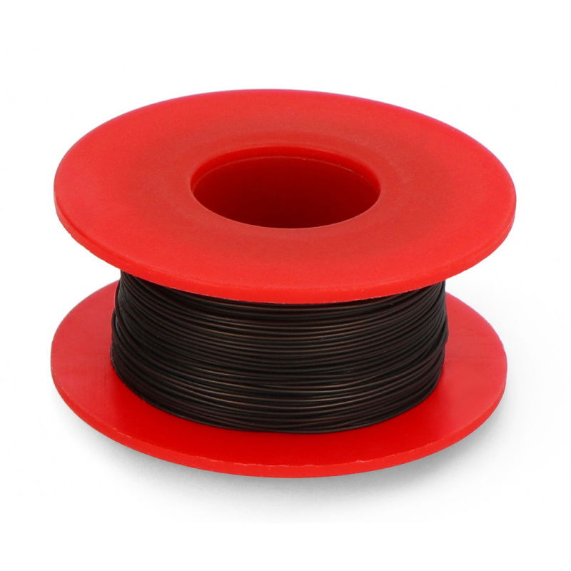 Postříbřený měděný montážní drát KYNAR - 0,25 mm/AWG 30 - černý - 50 m