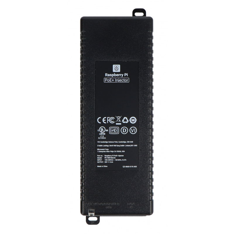 Raspberry Pi PoE+ Injector - oficiální PoE zdroj - RJ45 - se