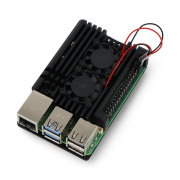 justPi pouzdro pro Raspberry Pi 5 se dvěma ventilátory - hliník