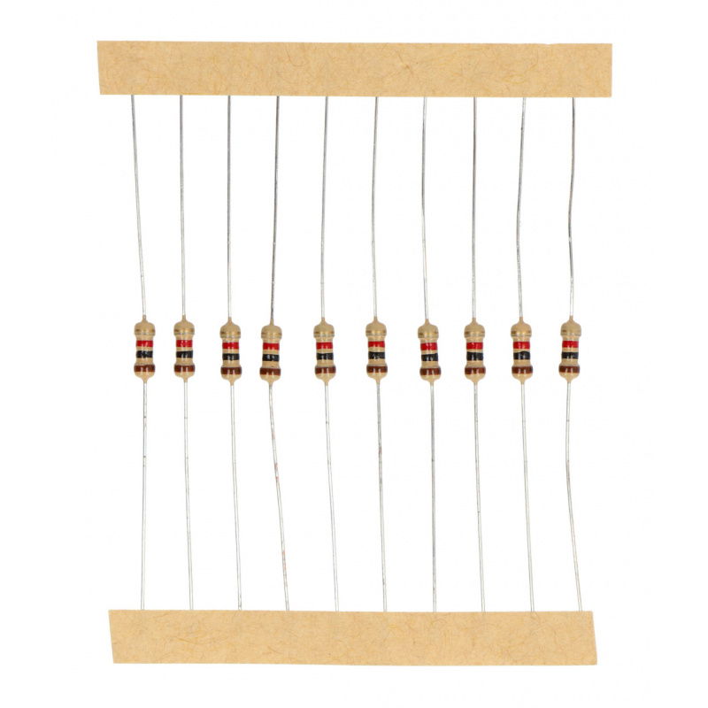 THT rezistor 1/4 W 1kΩ - 10ks.