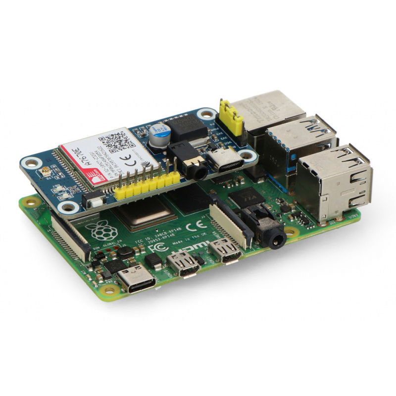 A7670E LTE Cat -1 HAT pro Raspberry Pi, vícepásmová, 2G GSM /