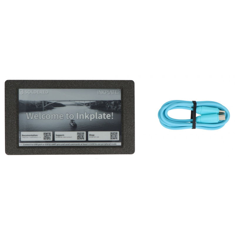 Inkplate 5 Gen2 s pouzdrem a baterií - e-paper display 5,2''