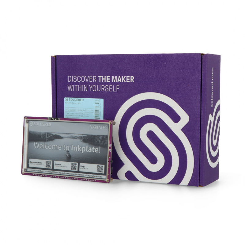 Inkplate 5 Gen2 - e-paper display 5,2'' 1280x720px - ESP32 -