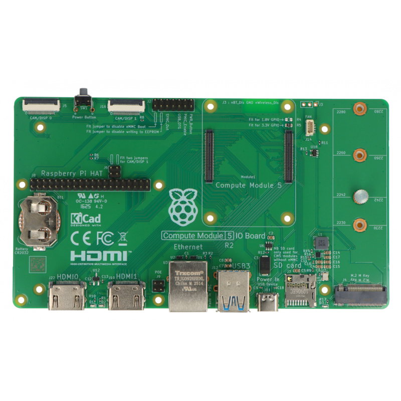 Raspberry Pi Compute Module 5 IO Board R2 - rozšiřující deska