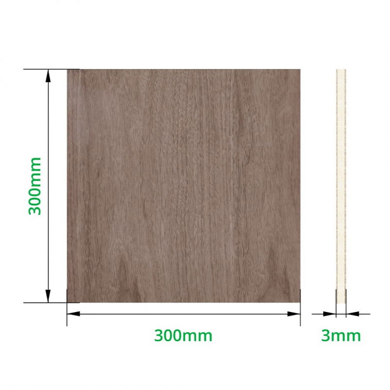 3mm Black Walnut Plywood (6PCS) - YA003