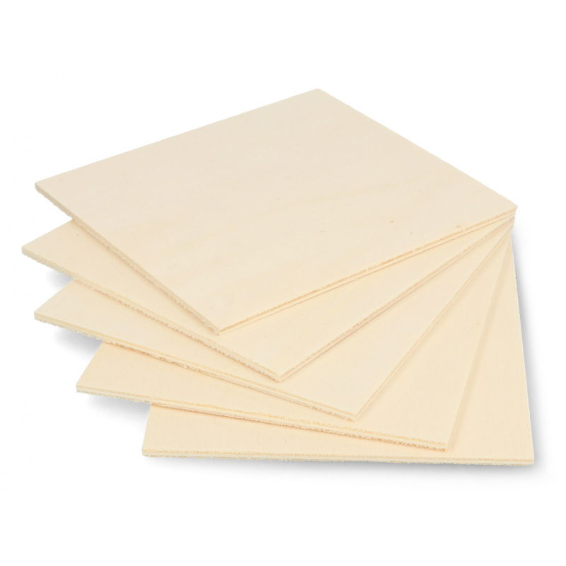 Sklejka topolowa 3mm 110x120mm - 5szt.