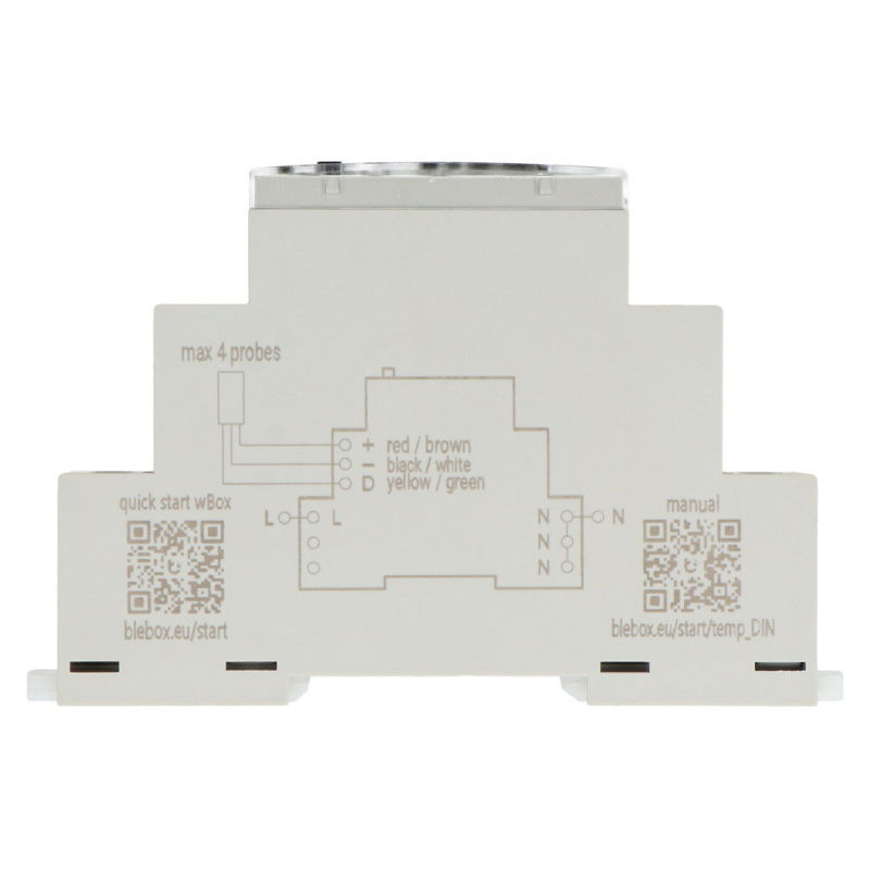 BleBox tempSensor DIN - bezprzewodowy czujnik temperatury 230V