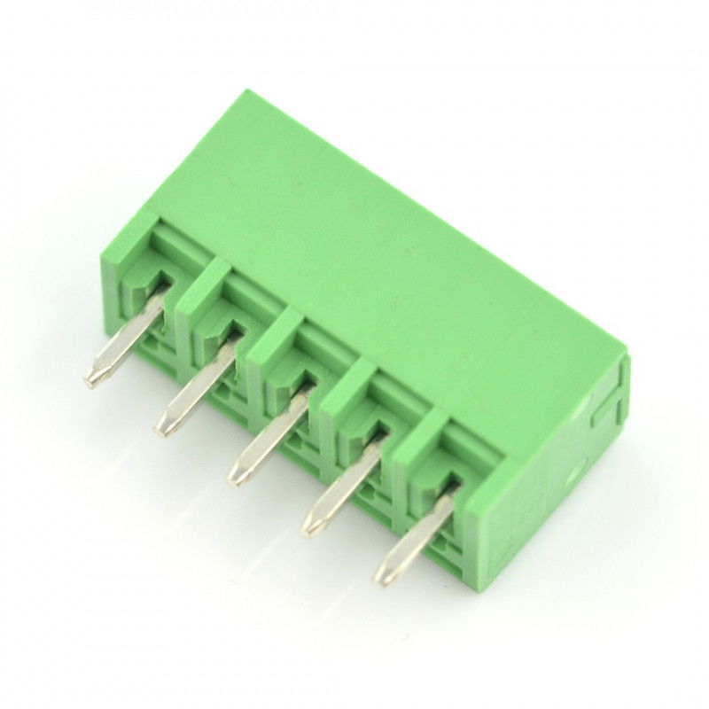 Zástrčka, 5pinová montážní lišta, rozteč 3,5 mm, vertikální, zabudovaná