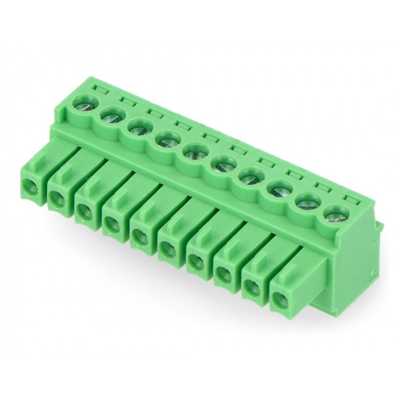 Samice montážní lišta, 10kolíková přímá, 3,5 mm rastr