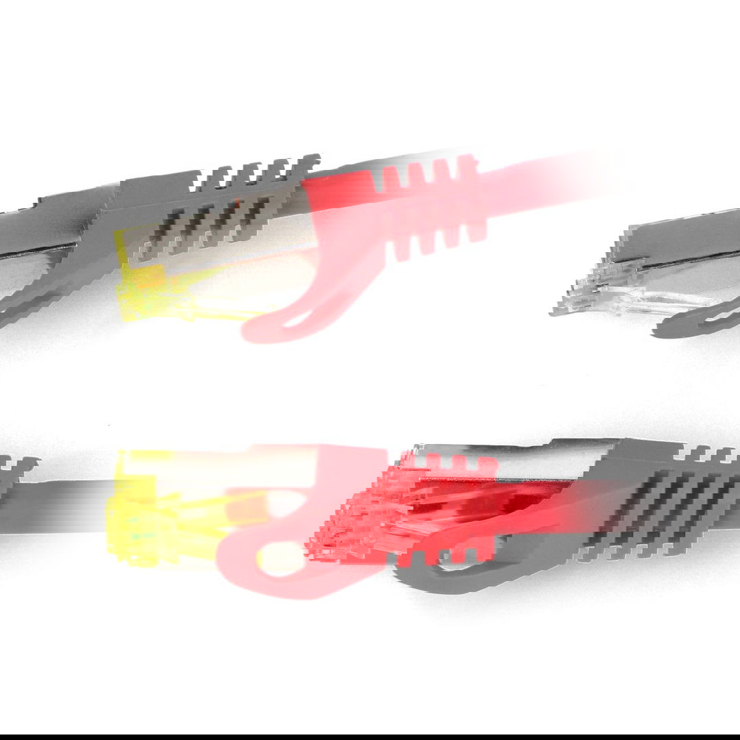 PATCHCORD KAT.6A S/FTP LSZH CU 0.25M CZERWONY FLUKE PASSED