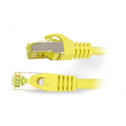 PATCHCORD KAT.6A S/FTP LSZH CU 0.5M ŻÓŁTY FLUKE PASSED LANBERG