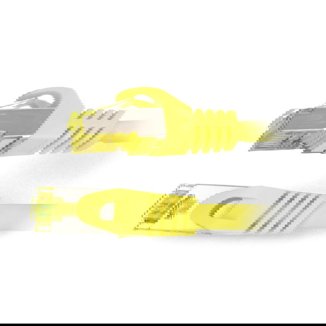 PATCHCORD KAT.6A S/FTP LSZH CU 0.5M ŻÓŁTY FLUKE PASSED LANBERG