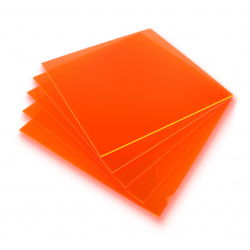 Plexi fluo pomarańczowa 3mm 290x290mm (5szt)