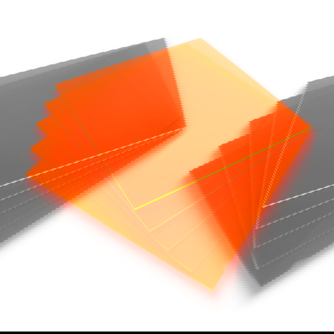 Plexi fluo pomarańczowa 3mm 290x290mm (5szt)