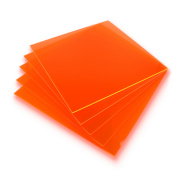Plexi fluo pomarańczowa 3mm 200x200mm (5szt)