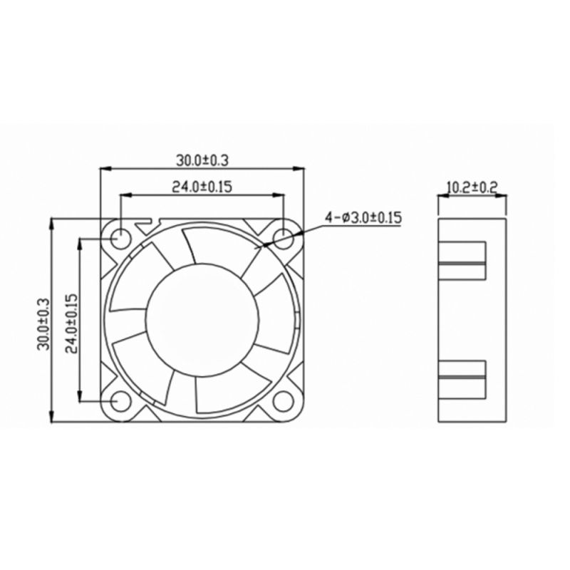 fan 3010 12V Dual Ball bearing