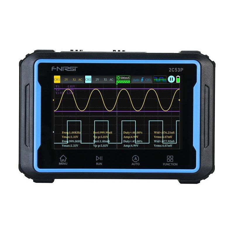 Przenośny oscyloskop z ekranem dotykowym 3w1 FNIRSI 2C53P 4,3"
