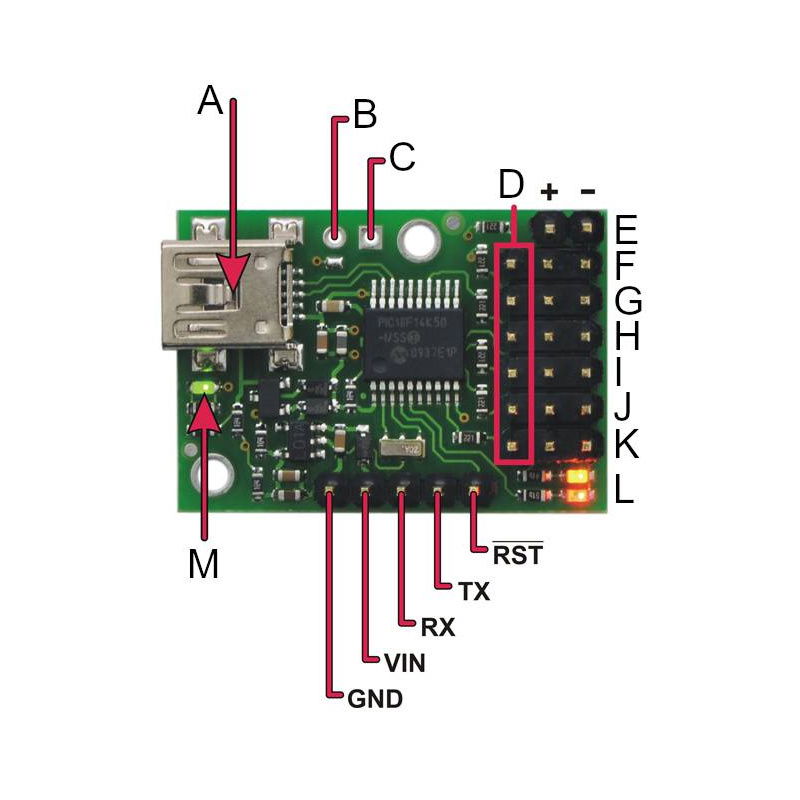 Micro Maestro 6-Channel USB Servo Controller (Partial Kit)
