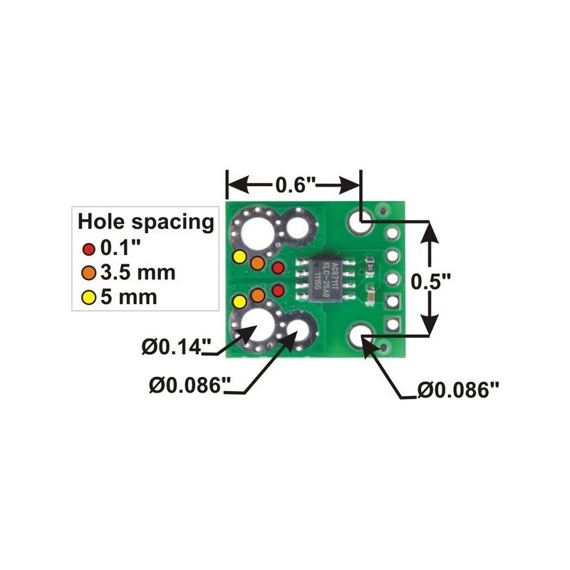 Proudový senzor ACS711 -12A až + 12A - modul Pololu