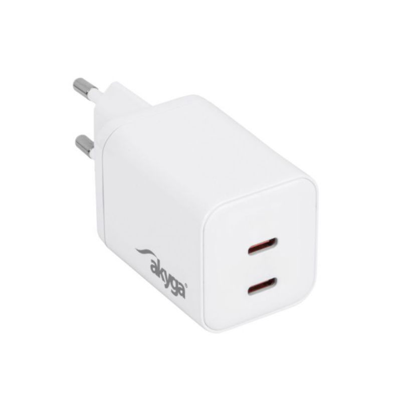 Ładowarka sieciowa Akyga AK-CH-29 45W 2x USB-C PD GaN 5-20V /